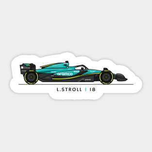 F1  Racing Lance Stroll 18 Aston Martin Fan shirt Sticker